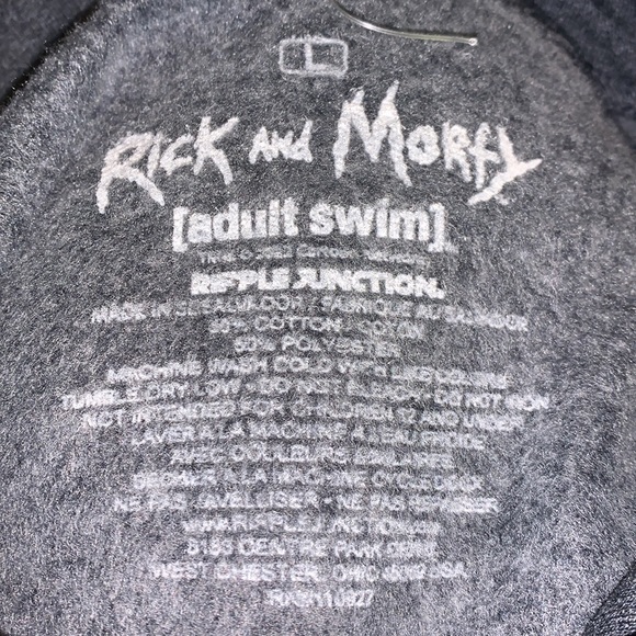 Rick and morty unisex hoody sweatshirt large nwot - Picture 6 of 6